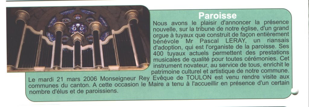Article bulletin municipale mars 2006