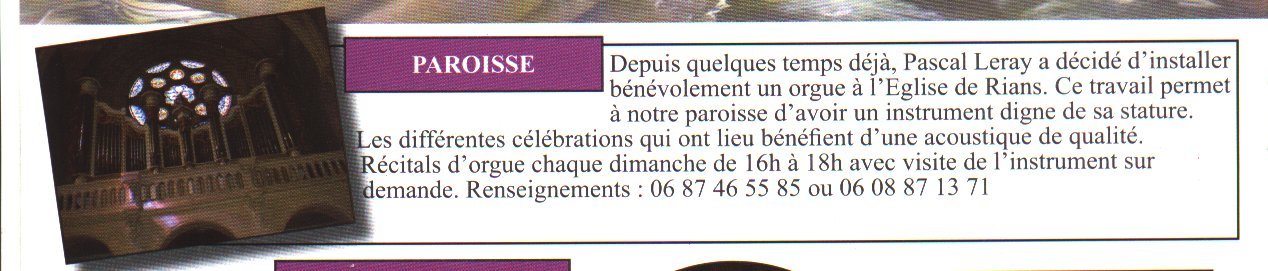 Article Bulletin municipal de Rians